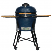 22 Inch Kamado Grill Charcoal Ceramic Outdoor BBQ With Two Shelves
