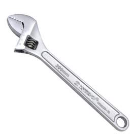 WEDO Adjustable Wrench 6", Plumbing Wrench Spanner, CR-V Steel, Die-forged, Strong Torque, Heat treatment, Surface Chrome Plating, Silver, 150mm