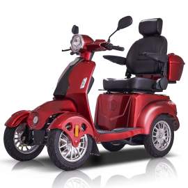 Fastest Mobility Scooter With Four Wheels For Adults & Seniors, Red