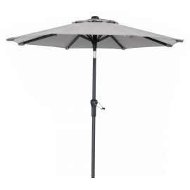 6ft Outdoor Marketing Patio Umbrella Crank and Tilt  Light Grey