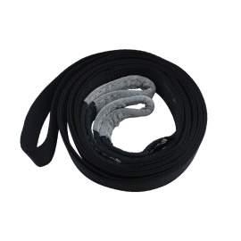 Tow Strap Heavy Duty with Reinforced Loops WLL:6,000Lbs, Breaking Strength:18,000 Lbs Two-Head Ring Black Cloth Polyester Fiber Starry Black