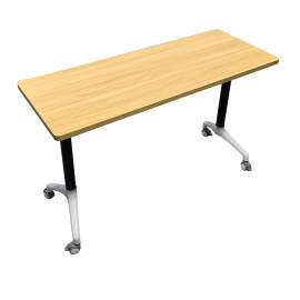 60" x 18" Office Furniture Flip Top Training Table With Casters
