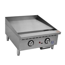 24" Commercial Countertop Gas Griddle with Thermostatic Controls