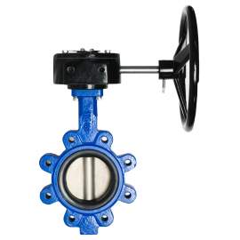 8 Wafer Style Butterfly Valve W/Buna Seals and 10 Position Handle 