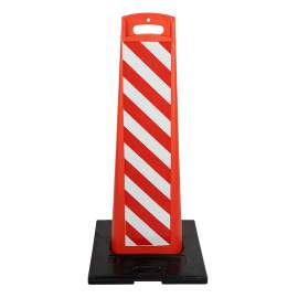 43" Plastic Channelizers With Red/White Reflective Tape