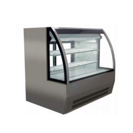 48 in. Curved Glass Refrigerated Deli Case Two Adjustable Shelves