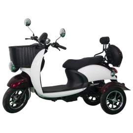 Sport Scooter Red Long Drive Range Electric Three-wheeled Mobility Scooter for Adults and The Elderly with Trunk