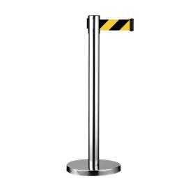 Retractable Belt Stanchion 39"H Stainless Steel Post 12' Yellow&Black