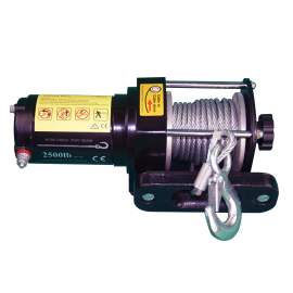 12V DC Powered Electric Winch 2500Lb Capacity Steel Wire Rope