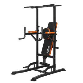HAGOO 400LBS Power Tower Pull Up Station  Dumbbell Bench 6 Adjustable