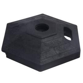 Wheeled Rubber Base Only Crowd Safety Barrier Post Black Base