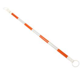 Retractable Traffic Cone Bar Orange and White 6' to 10'