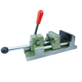 4", Quick Grip Drill Press Vise, A Type, Stationary, Made In Taiwan