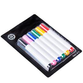 Glass Board Dry Erase Markers, Assorted 6 Colors, Pack of 6