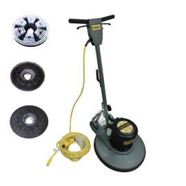 Low Speed Floor Machine, 17 in Cleaning Path 110V, Include: 1Pad driver,1 floor brush and 1 carpet brush, ETL