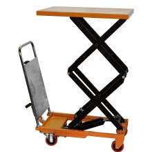 220lb Hydraulic Lift Table Cart 27 9/16" x 17 23/32" x 1 3/8" Table Size Hydraulic Scissor Cart