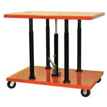 Hydraulic Lift Cart Center Post Hydraulic Lift Table 2200 lb Capacity Post Lift Table Foot Control 24" x 36" Platform Manual Hydraulic Post Lift Table