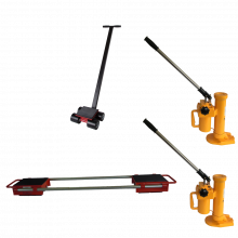 Machinery Skates Kit 13200 Lbs with Hydraulic Toe Jack
