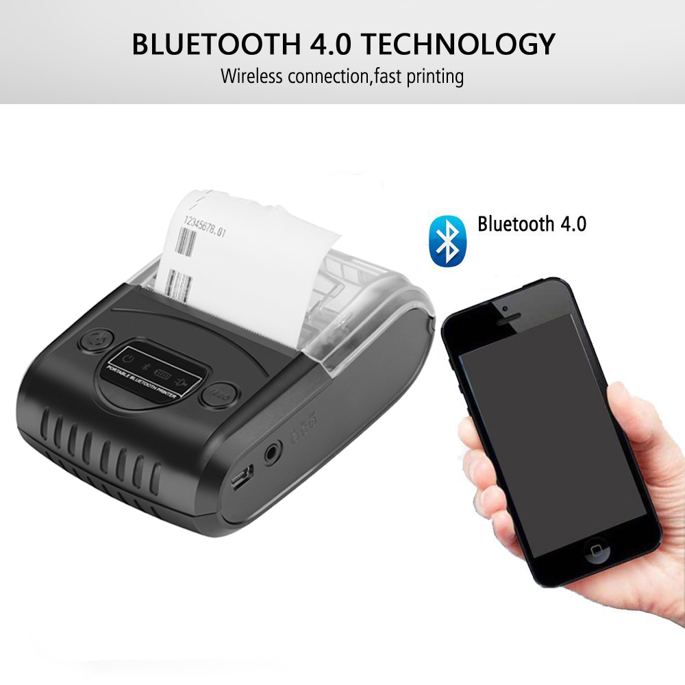 Betekenisvol antenne donderdag Wireless Bluetooth POS Thermal Receipt Printer Bill Printer
