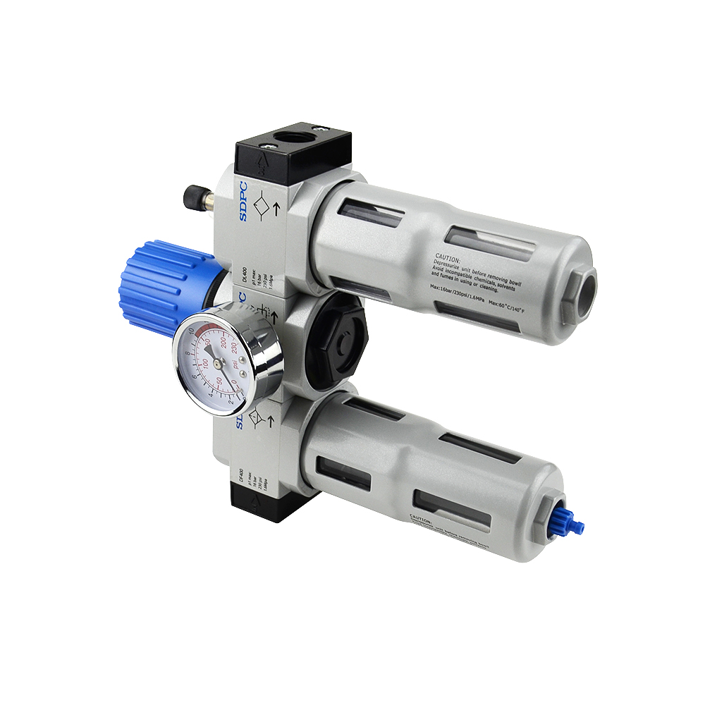 Bolton Tools Air Filter Regulator Lubricator Combo (FRL) Unit 3/8