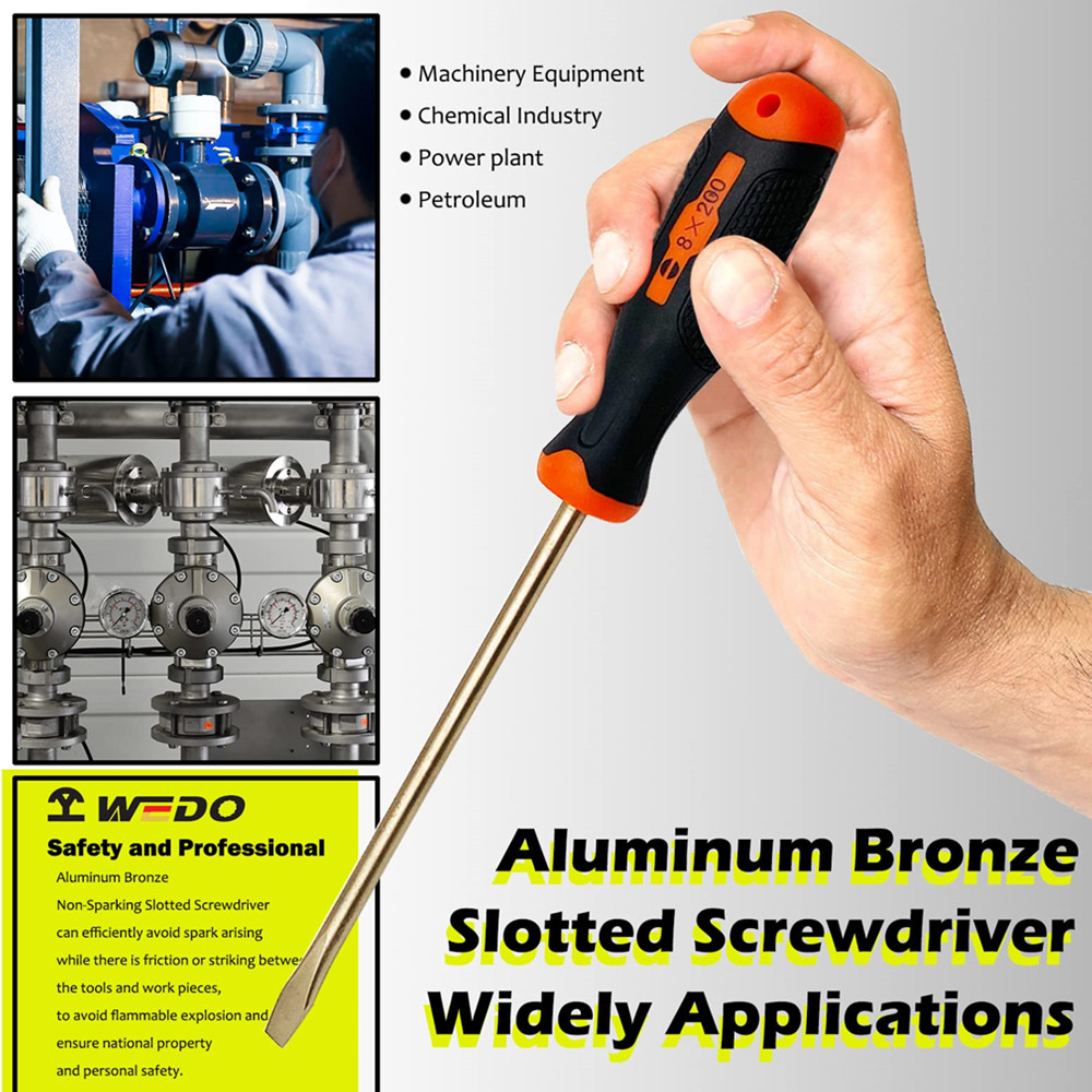 Bolton Tools WEDO Non-Sparking Slotted Screwdriver, Spark-free
