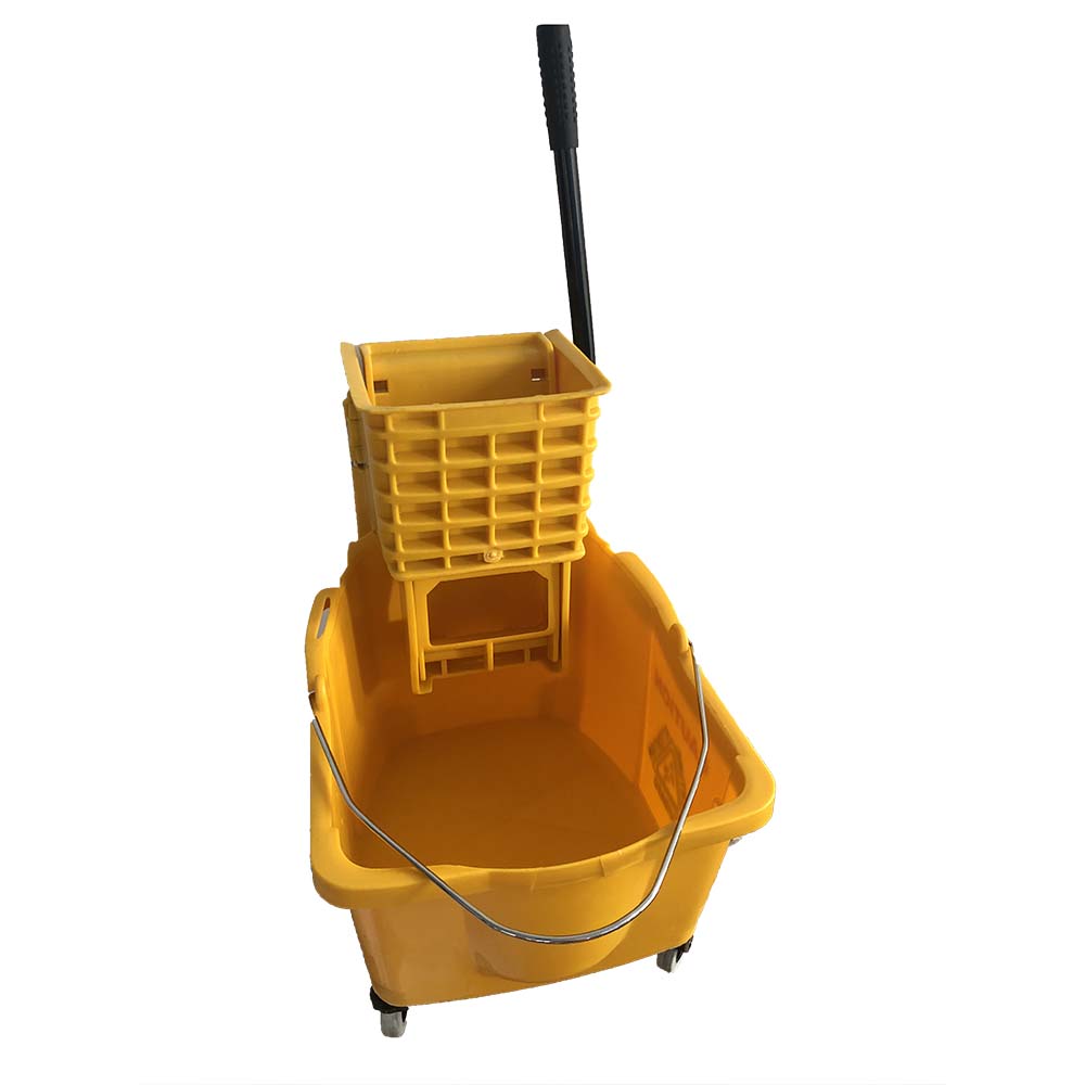 38Qt Metro Commercial Mop Bucket with Side Press Wringer Yellow 