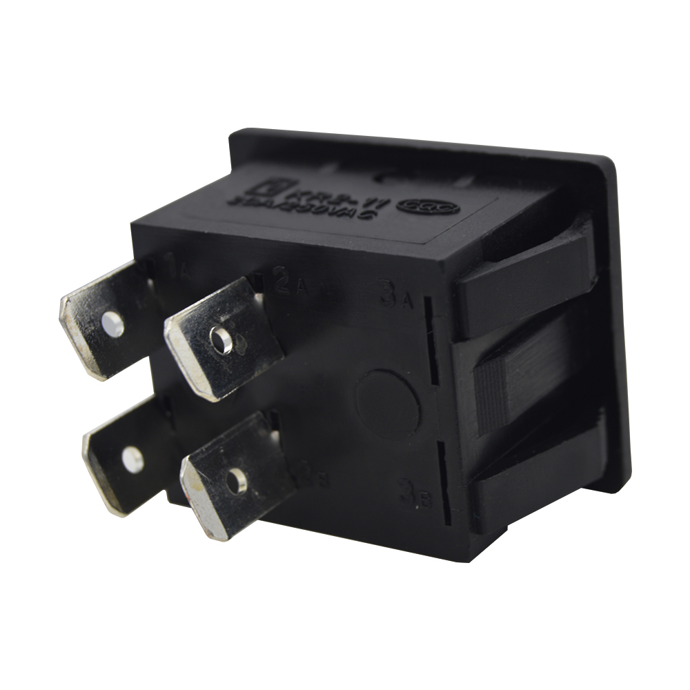 DPST Red Illuminated Rocker Switch – 4 Pin, ON/OFF, 16A 20A 250V AC – Snap In