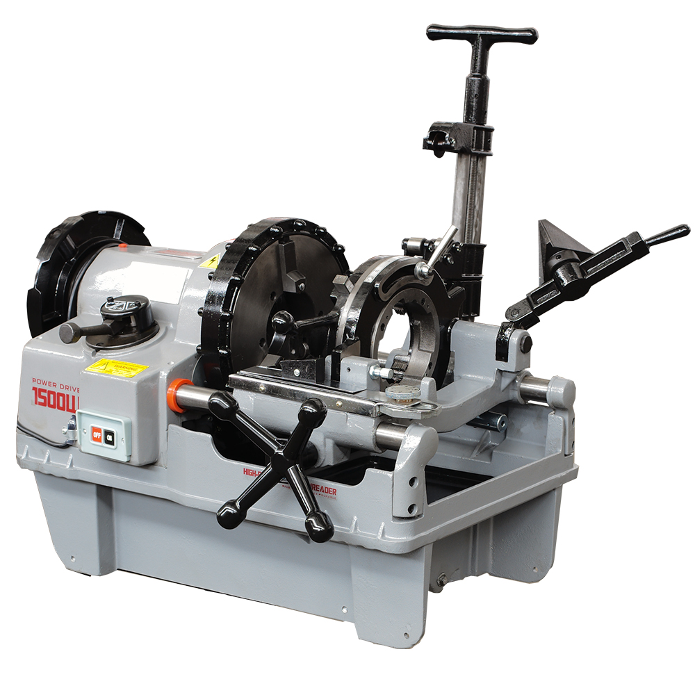 Bolt and Pipe Threading Machine 2HP Copper Motor 14/25/44 RPM 3 Speed 1/2′′- 4′′ NPT Thread Die Heads Pipe Threader Tube Cutter Reamer