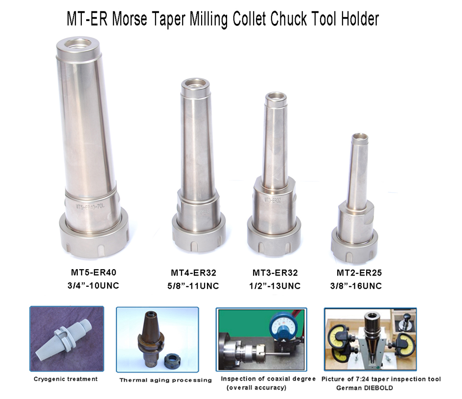ER25 MT2 Carbide Steel Collet Chuck Holder Milling Collet Shank Equipment Tool 