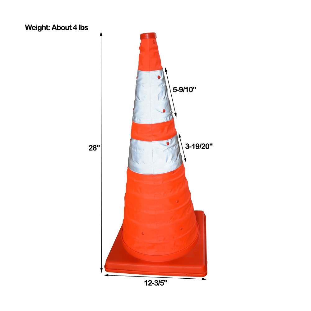 Collapsible Cone Pull Out Emergency Accident  Up Traffic Road Cones DS3