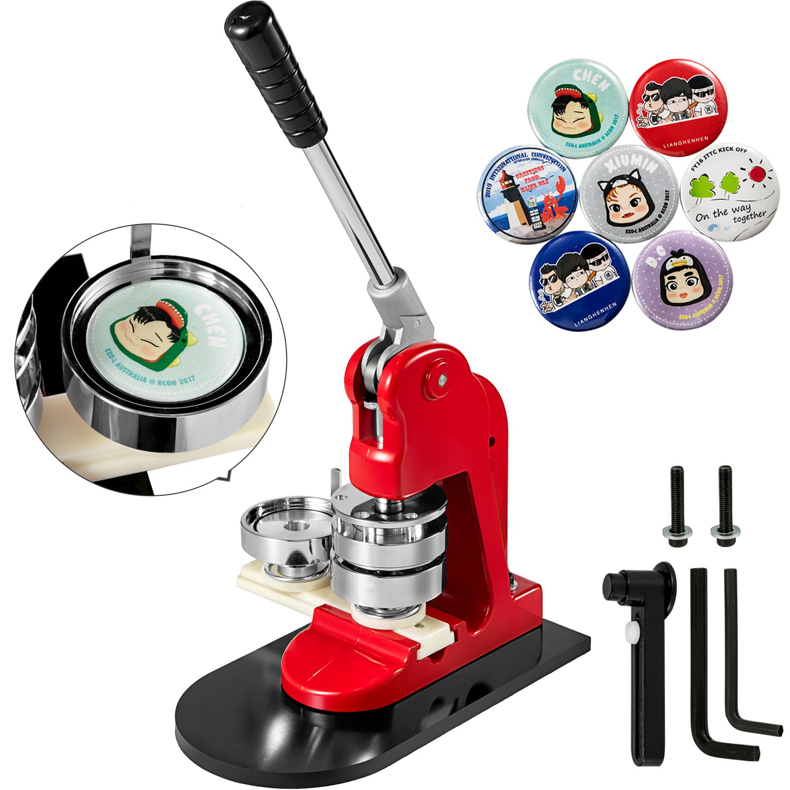 Accurate 25Mm Button Maker Badge Punch Press Machine and 1000 Parts Cutter S5B1 