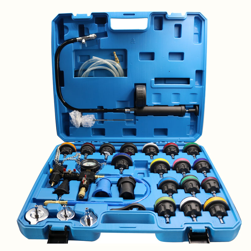 Ejoyous Pressure Detector Vacuum Cooling System Tester Master Tool Kit 18Pcs Water Tank Leak Cooling System Testing Kit Radiator Pressure Tester Set with Adapter and Connector Workshop Garage Tool