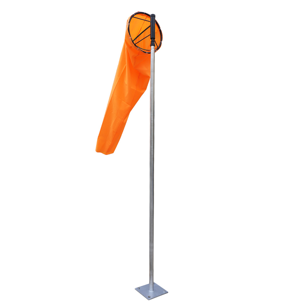 Airport Windsock Wind Direction Sock 18"x96" Aviation Wind Sock Orange w/ White